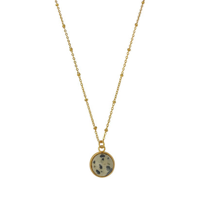 Halskette Dalmatiner Jaspis – Gold