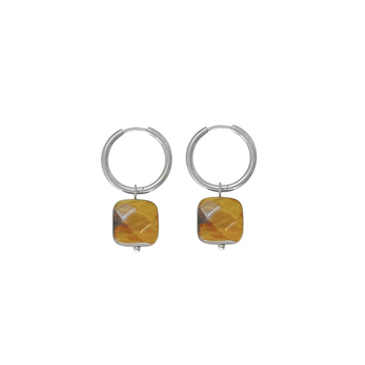 Tigerauge Ohrringe – Silber