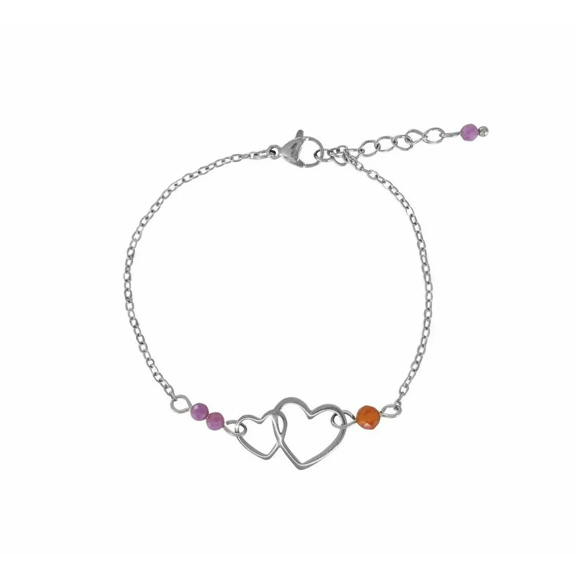 Liebevolles und mutiges Armband - Silber