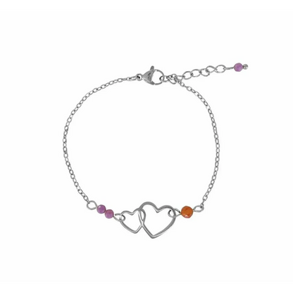 Liebevolles und mutiges Armband - Silber