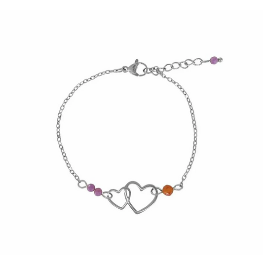 Liebevolles und mutiges Armband - Silber