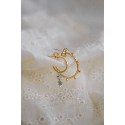 Moosachat Ohrringe – Gold