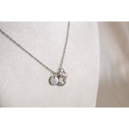 Hope & Rosenquarz Halskette – Silber