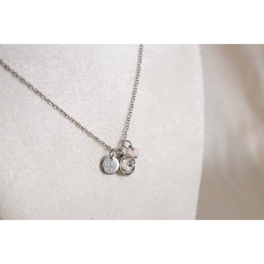 Hope & Rosenquarz Halskette – Silber