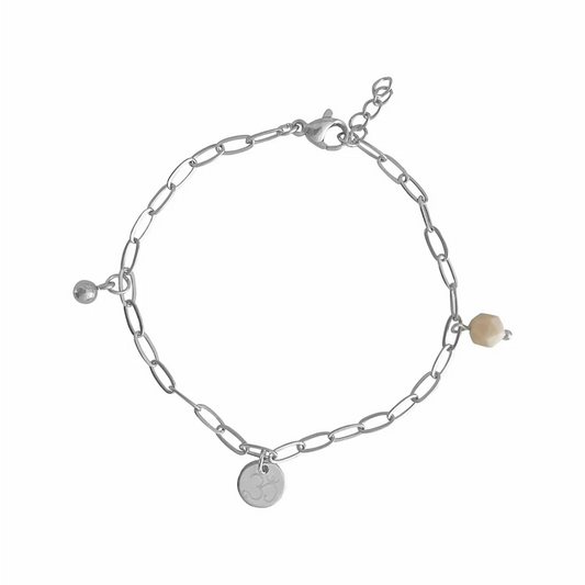 Armband Ohm Charm & Jade – Silber