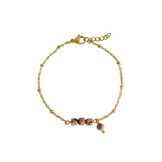 Rhodochrosit-Armband – Gold