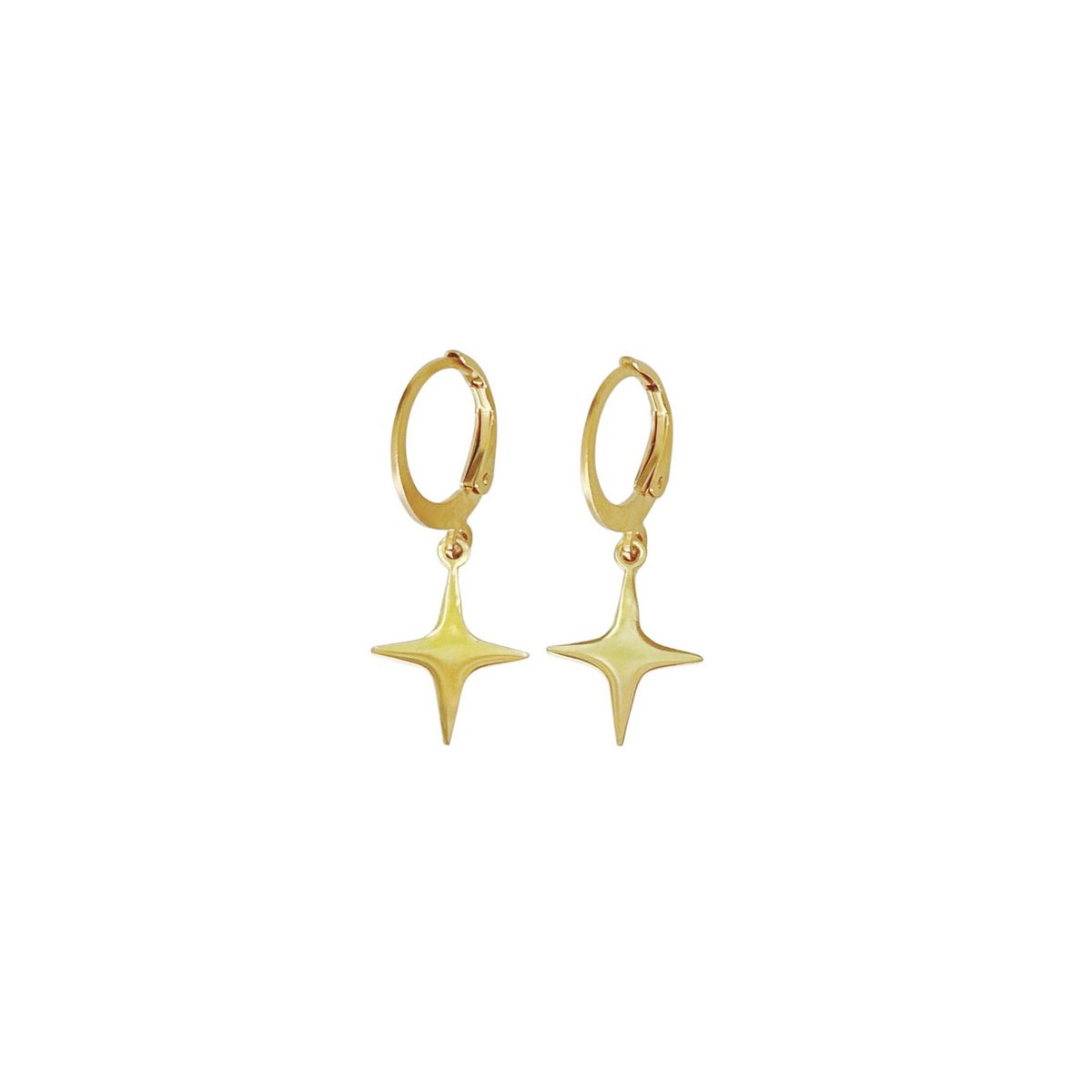 Stern-Ohrringe – Gold