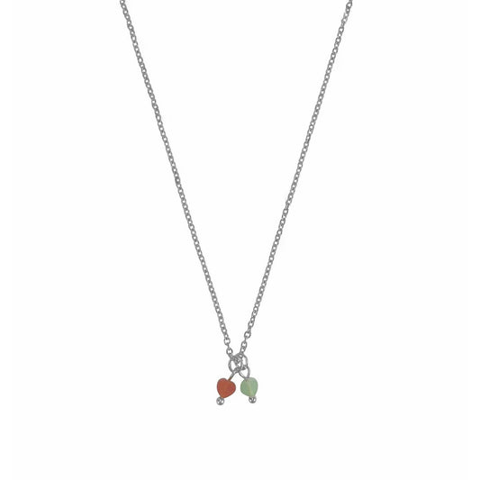 Halskette Aventurin-Herzen - Silber