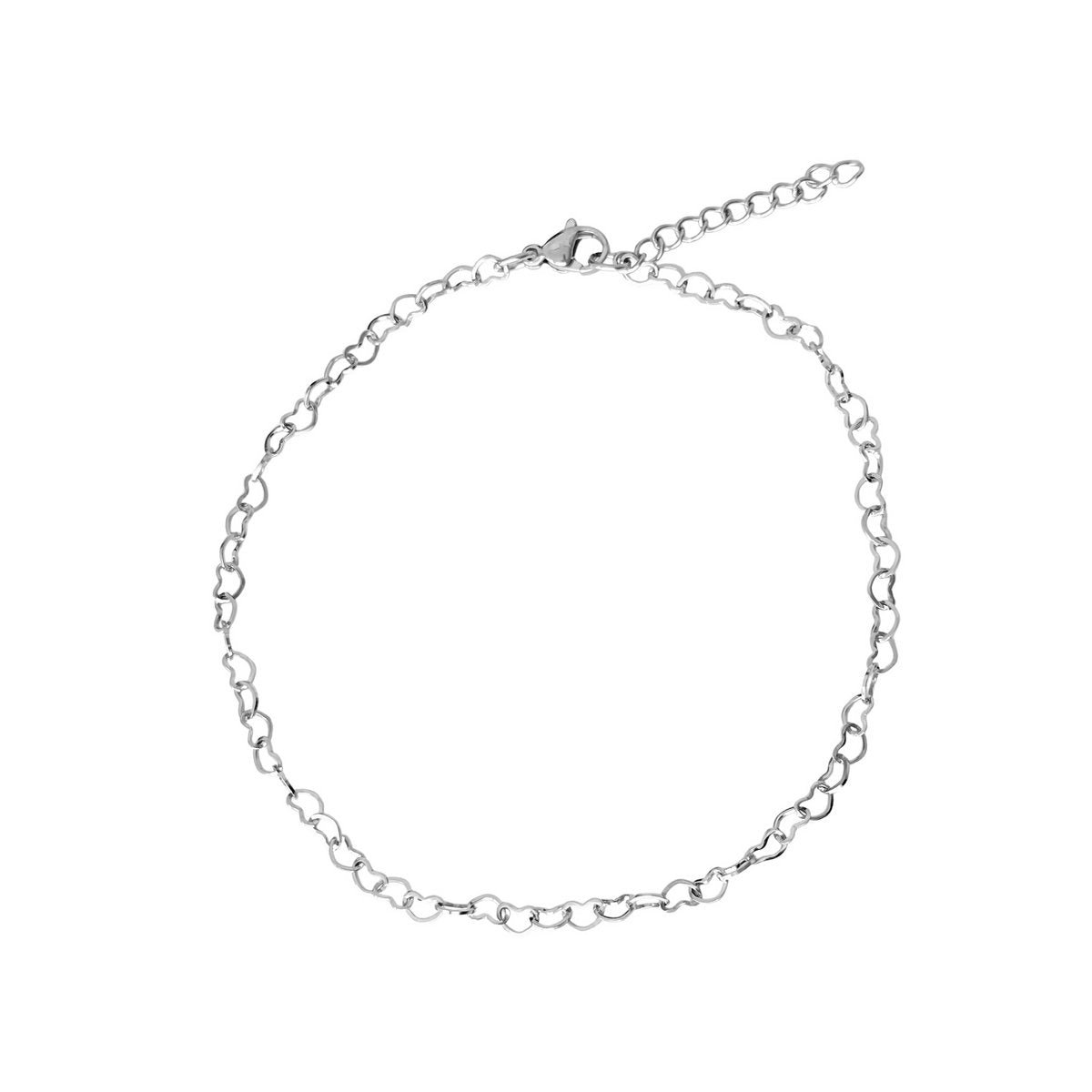 Fußkettchen Herzen – Silber