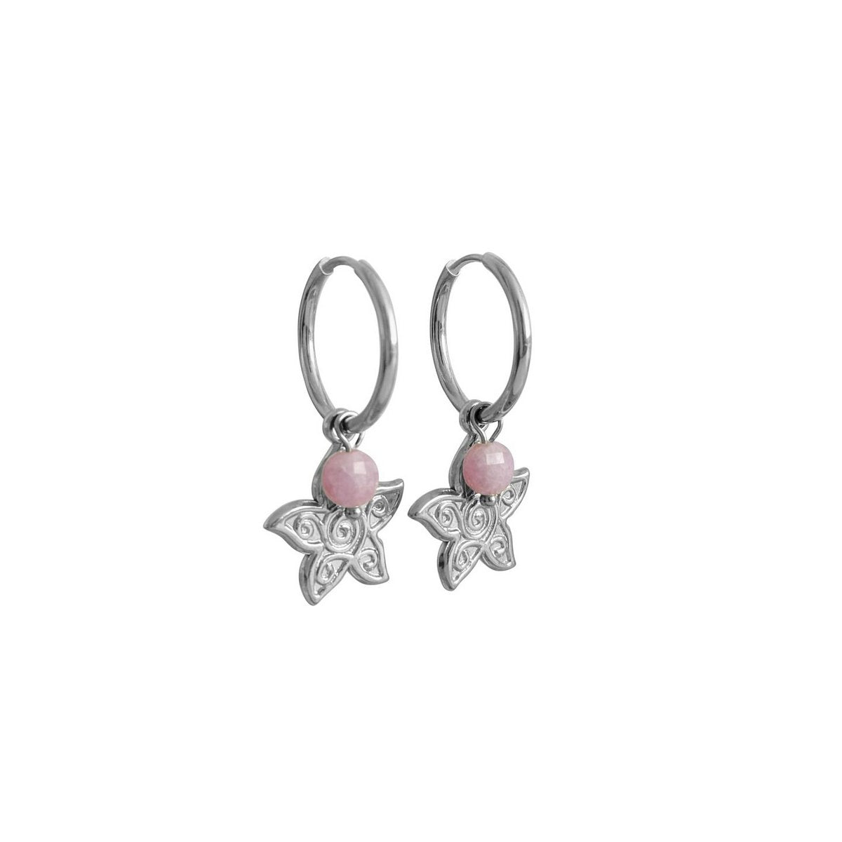 Seestern- und Chalcedon-Ohrringe – Silber