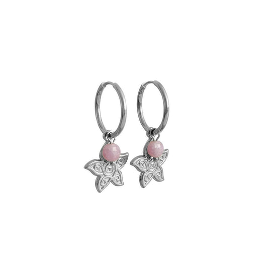 Seestern- und Chalcedon-Ohrringe – Silber
