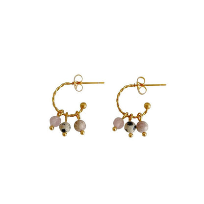 Balance-Edelstein-Ohrringe – Gold