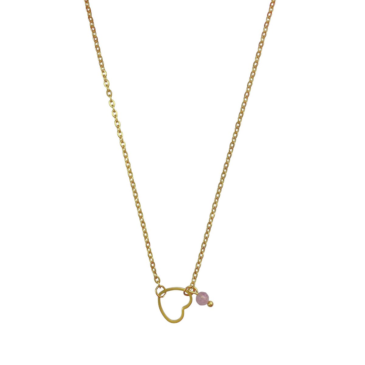 Halskette Herz Turmalin - Gold