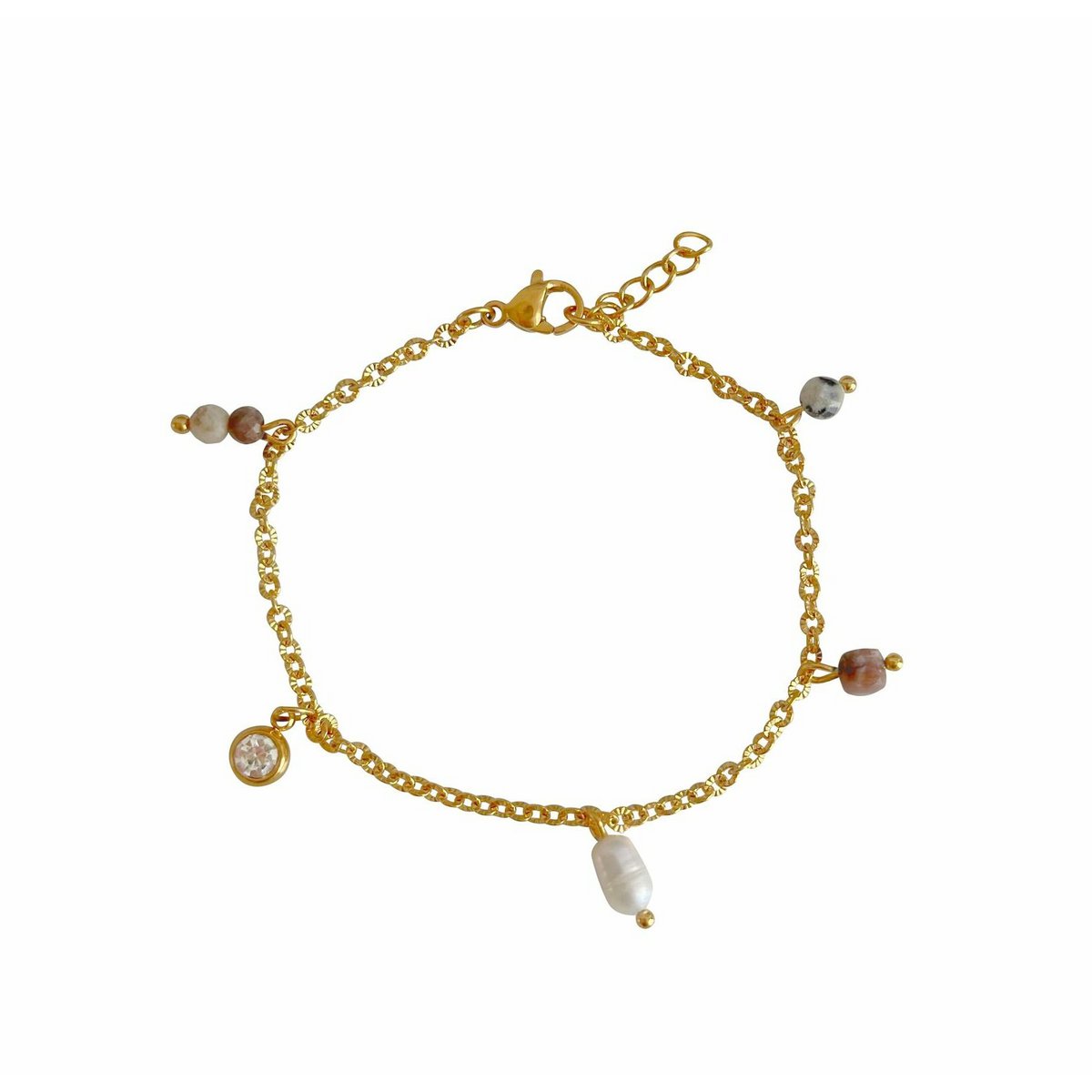 Schutz-Edelstein-Armband – Gold