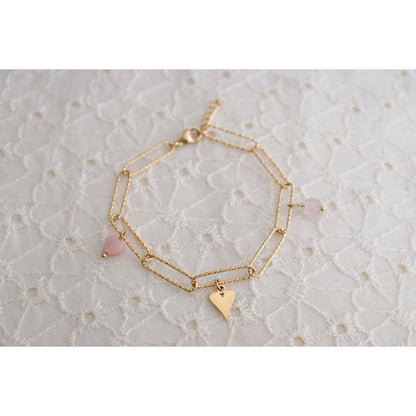 Herz-Gliederarmband – Gold