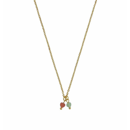 Halskette Aventurin-Herzen - Gold