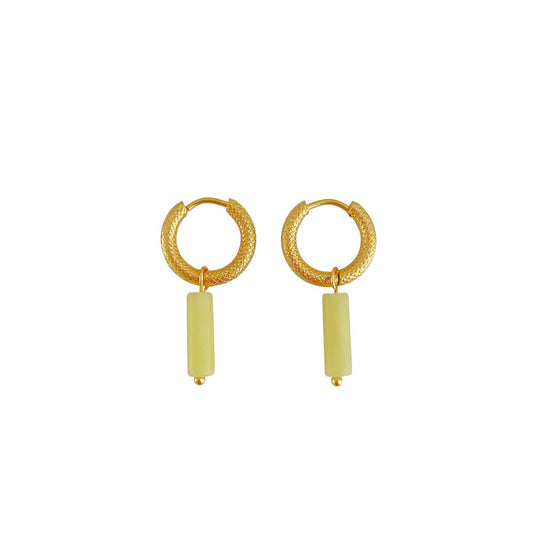 Zitronen-Jade-Ohrringe – Gold