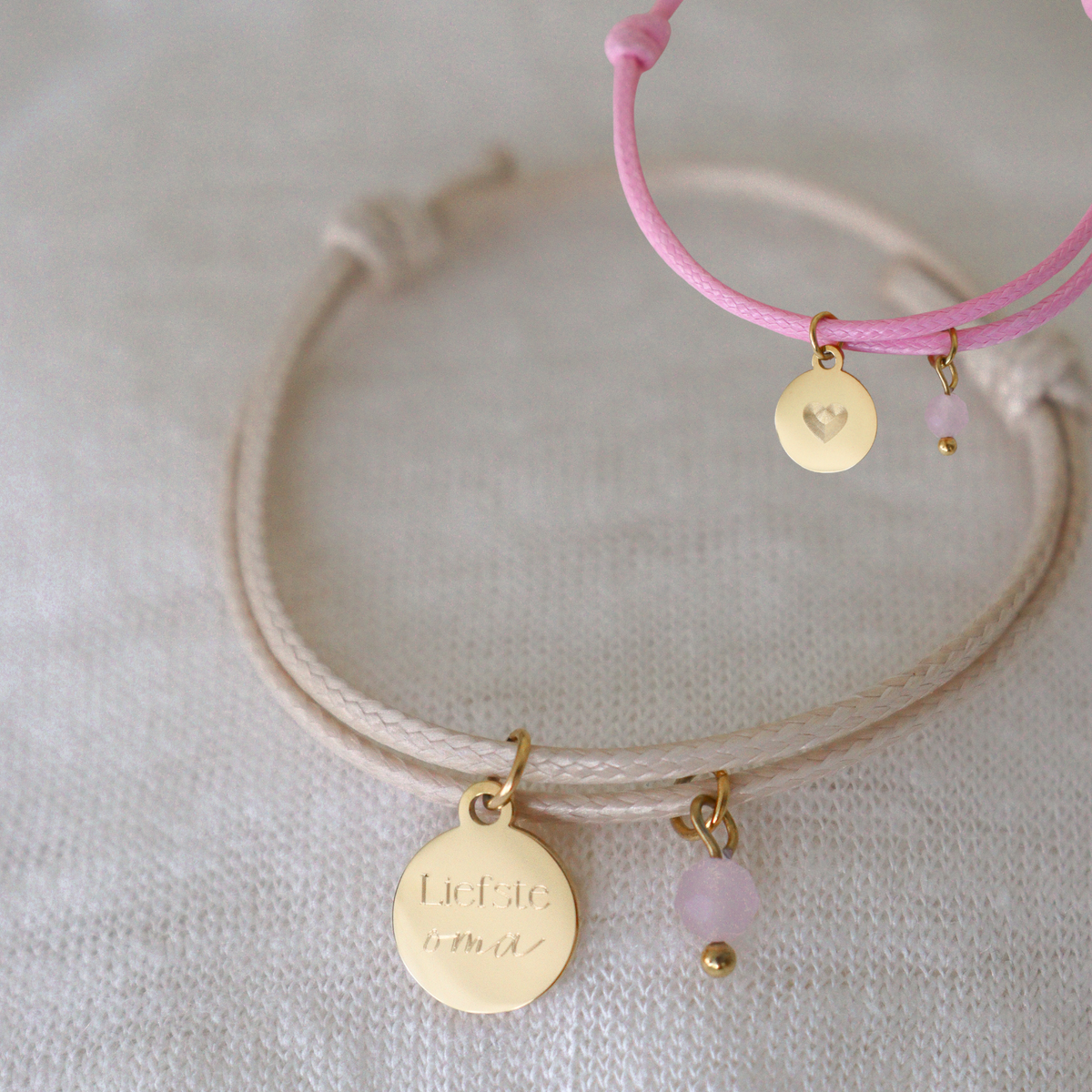 Armband Liebste Oma – Farbe wählen – Gold