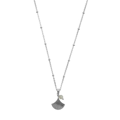 Halskette Ginkgo & Labradorit – Silber