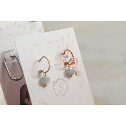 Ohrringe Aquamarin - Gold
