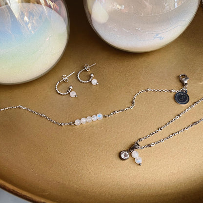 Armband Mondsteine - Silber