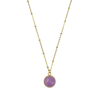 Halskette Amethyst Stein - Gold