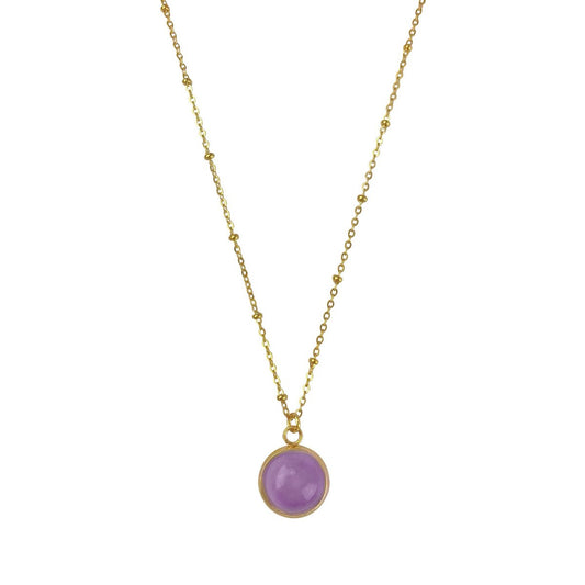 Halskette Amethyst Stein - Gold