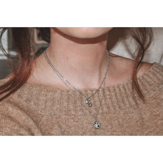 Halskette Dalmatiner Jaspis – Silber
