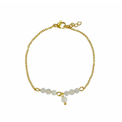 Armband Mondstein & Jade - Gold