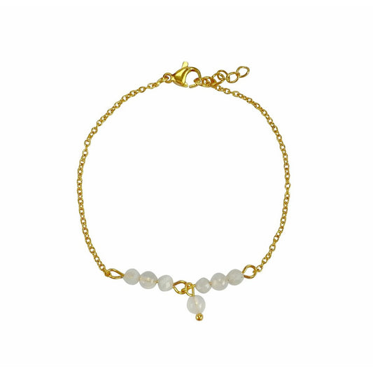 Armband Mondstein & Jade - Gold