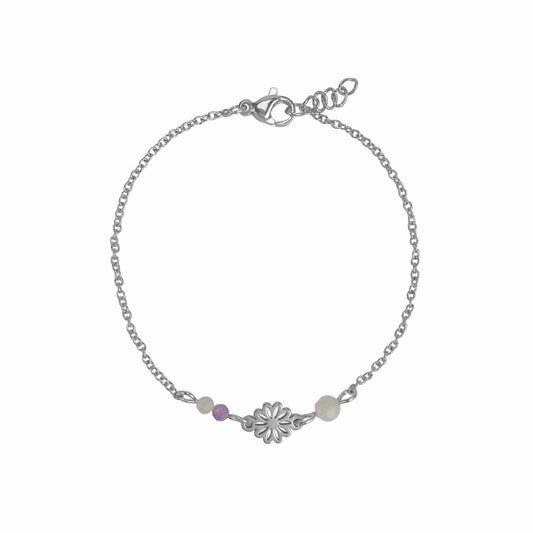Armband Edelsteine & Blumen - Silber