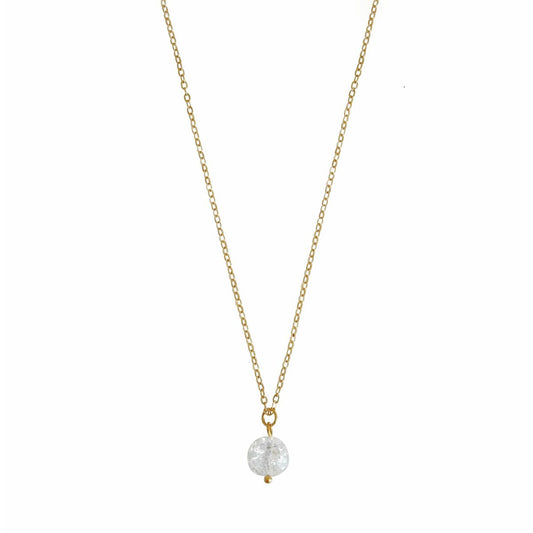 Gebrochene Bergkristall-Halskette – Gold