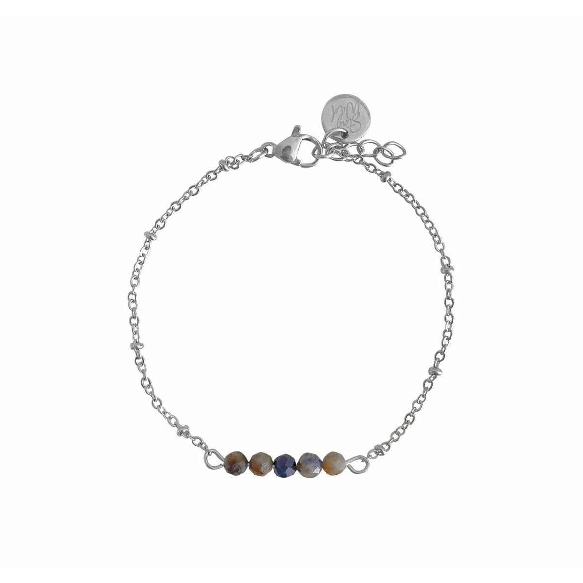 Armband „Saphir & Stay Wild“ – Silber