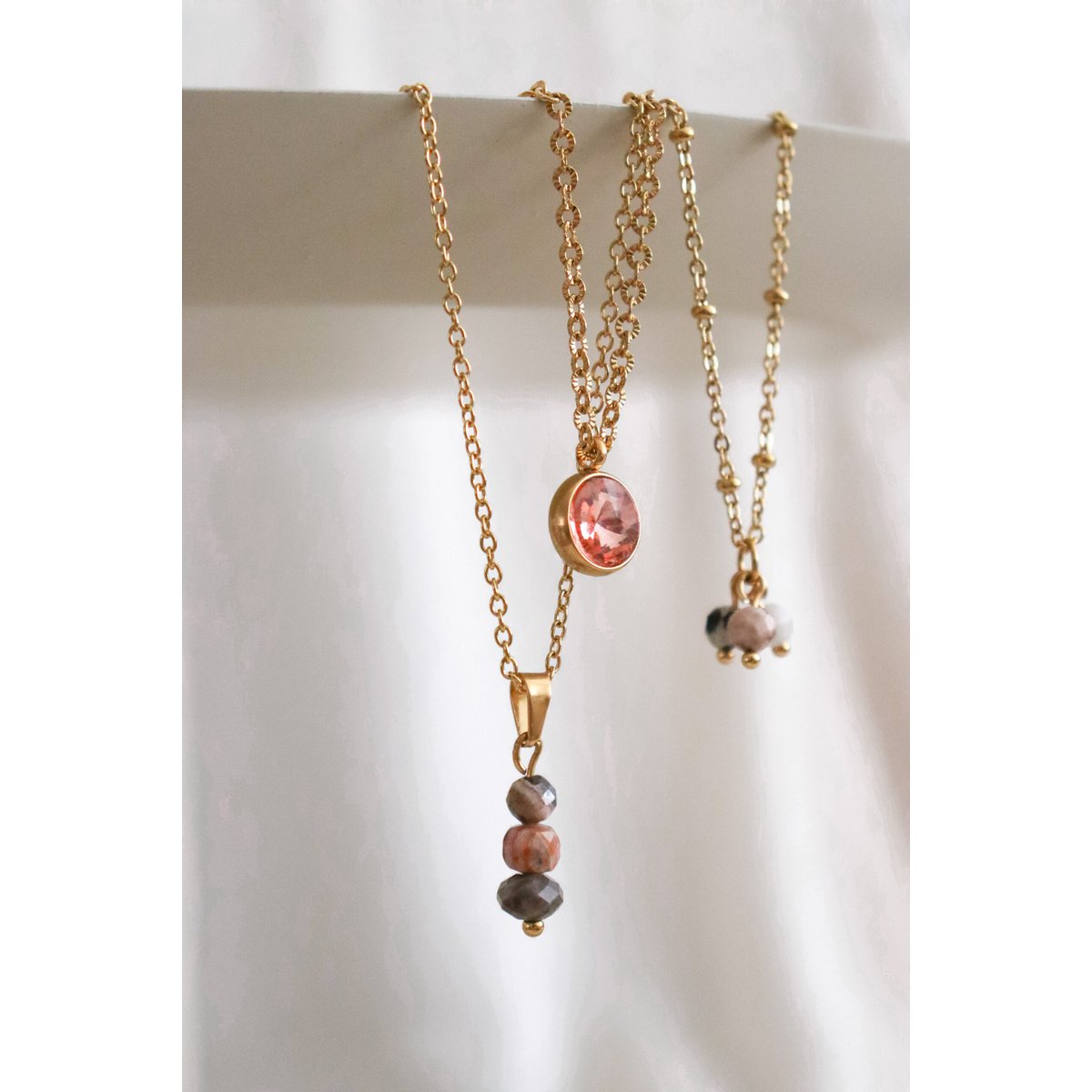 Energie-Edelstein-Halskette – Gold