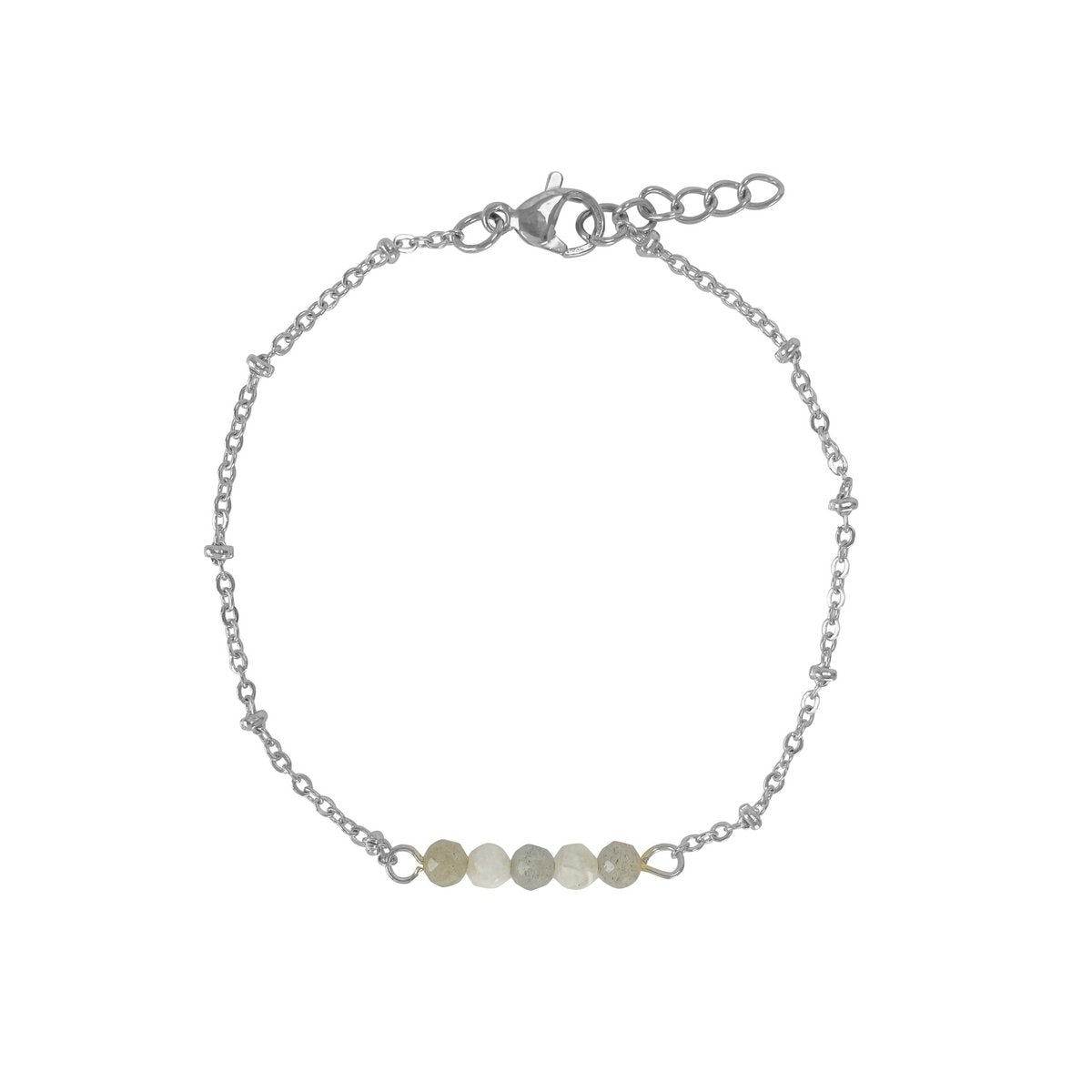 Armband Mondstein & Labradorit - Silber