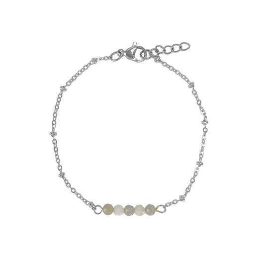 Armband Mondstein & Labradorit - Silber
