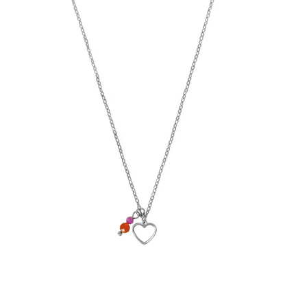 Liebevolle und mutige Kette - Silber