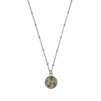 Halskette Dalmatiner Jaspis – Silber