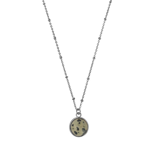 Halskette Dalmatiner Jaspis – Silber