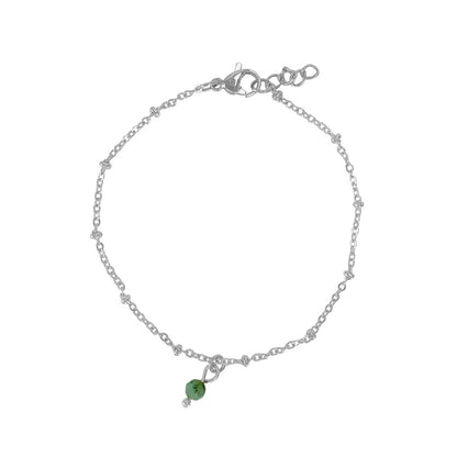 Geburtsstein-Armband, silberfarben – Monat wählbar