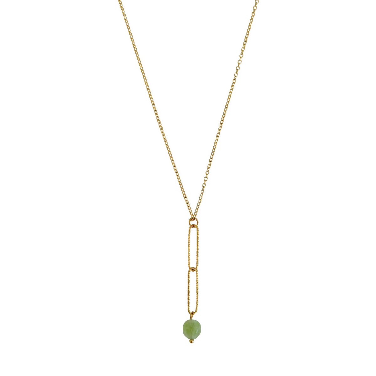 Peridot-Halskette in Y-Form – Gold