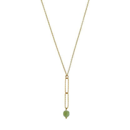 Peridot-Halskette in Y-Form – Gold