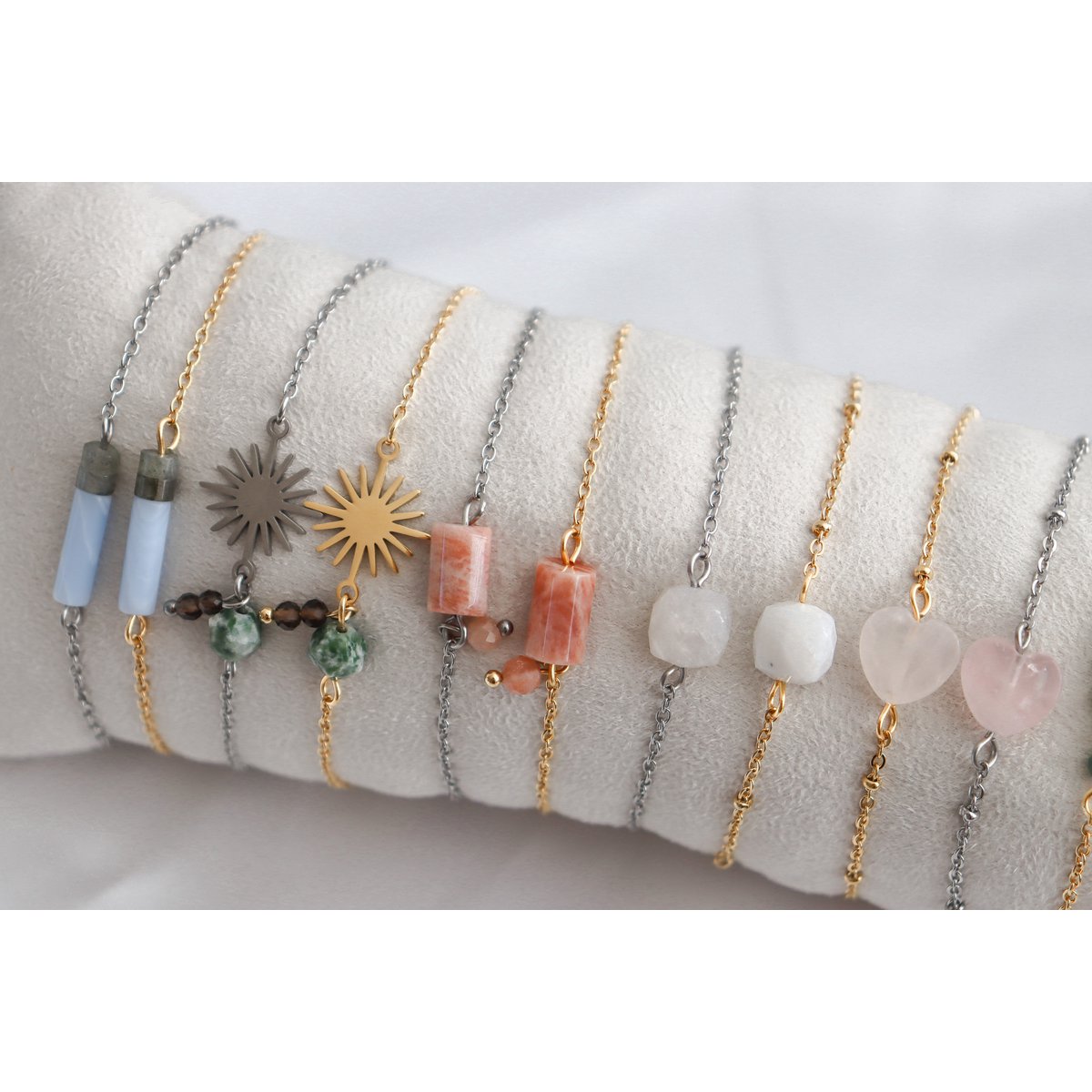 Sonnenstein-Armband – Silber