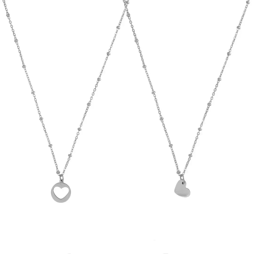 Freundschaftskette + Kette – Silber
