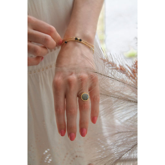 Armband Gold Obsidian - Gold