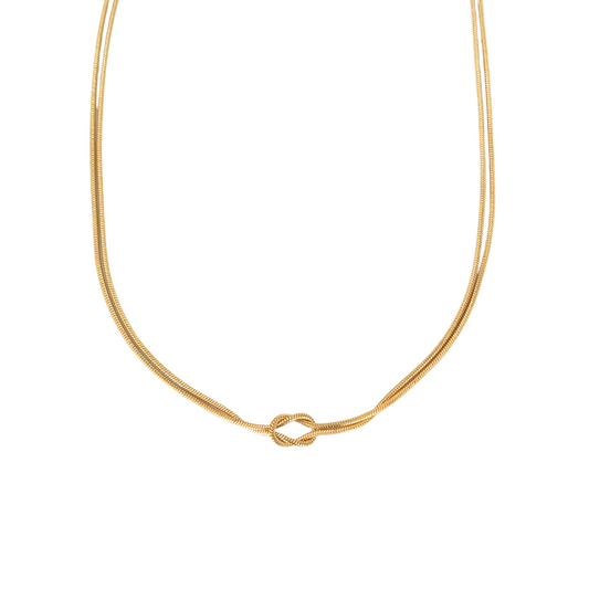 Halskette Infinity-Knoten – Gold