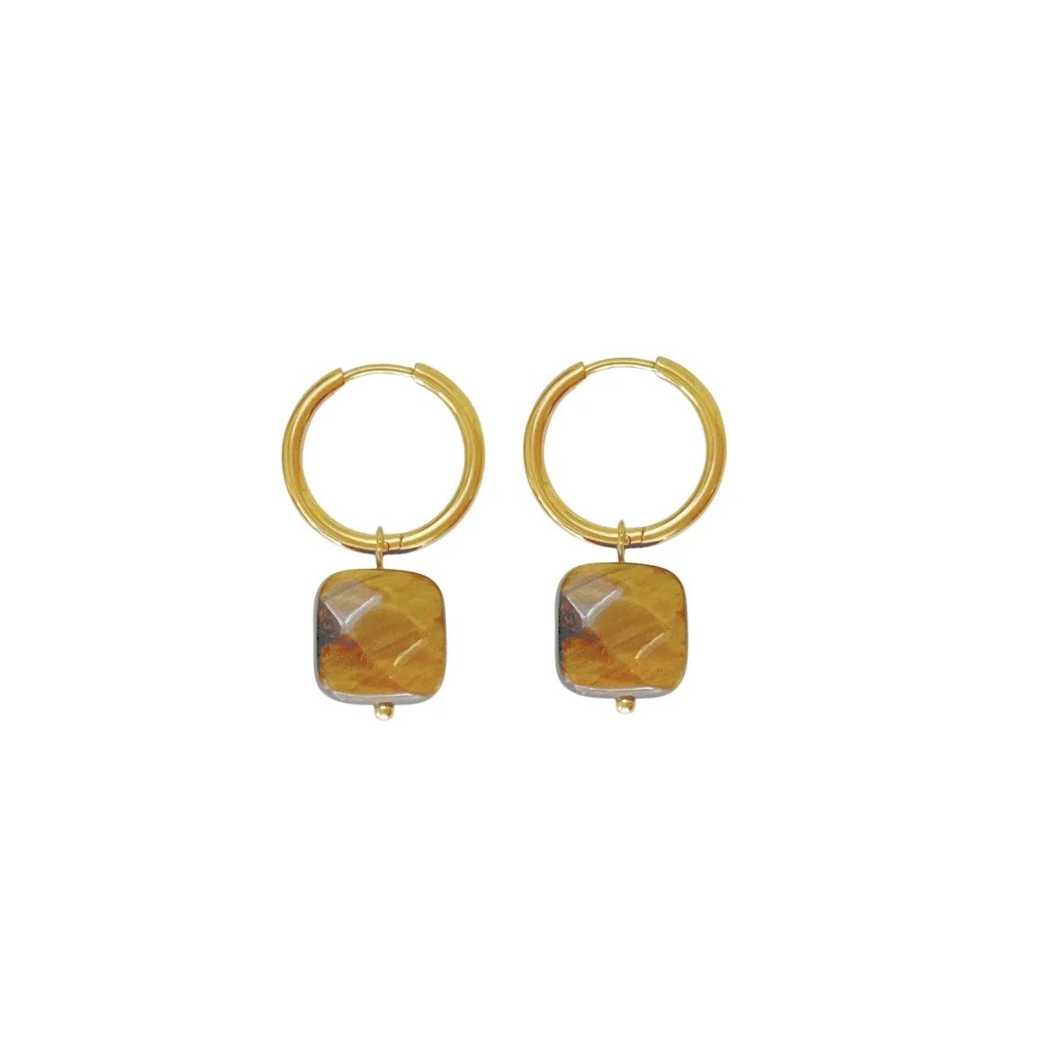Tigerauge Ohrringe – Gold