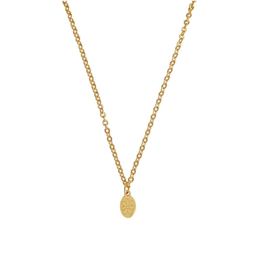 Halskette mit Blumenanhänger – Gold