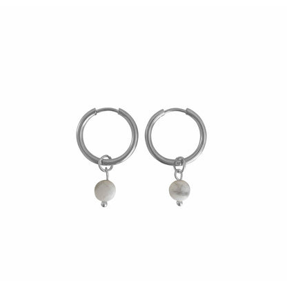 Ohrringe Howlith Facette – Silber