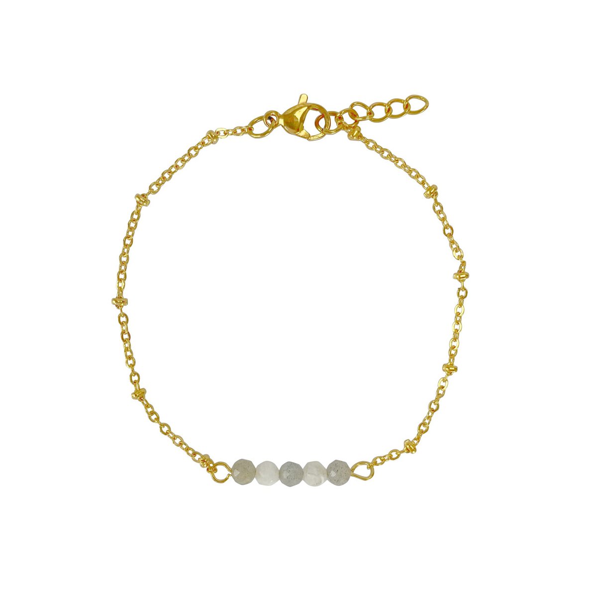 Armband Mondstein & Labradorit - Gold